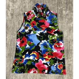 Jillian Nicole Top Womens Large Floral Multicolor Sleeveless